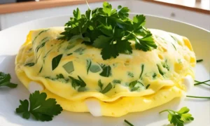 Omelete com Ervas Sem Sal: Pronta em Minutos