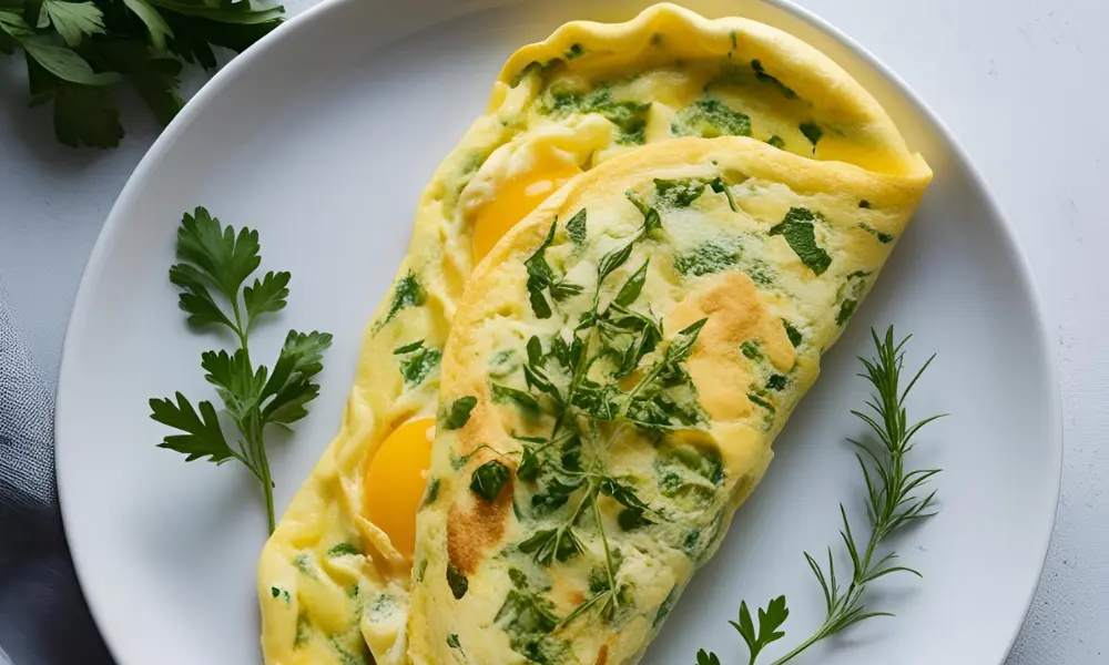 Omelete com Ervas Sem Sal: Pronta em Minutos