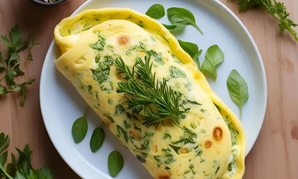 Omelete com Ervas Sem Sal: Pronta em Minutos