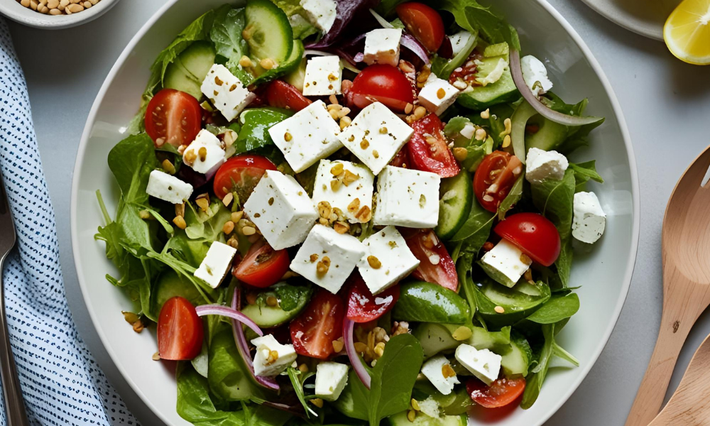 Salada Mediterrânea com Feta: Leve, Saudável e Funcional