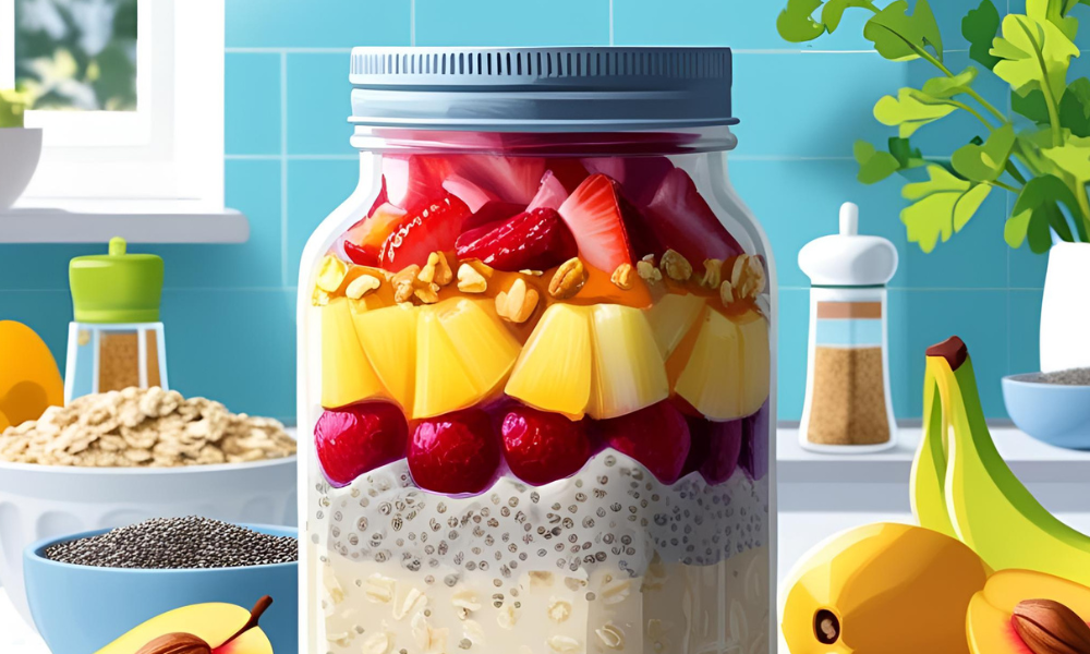 Overnight Oats Funcional com Chia: Cheia de Benefícios