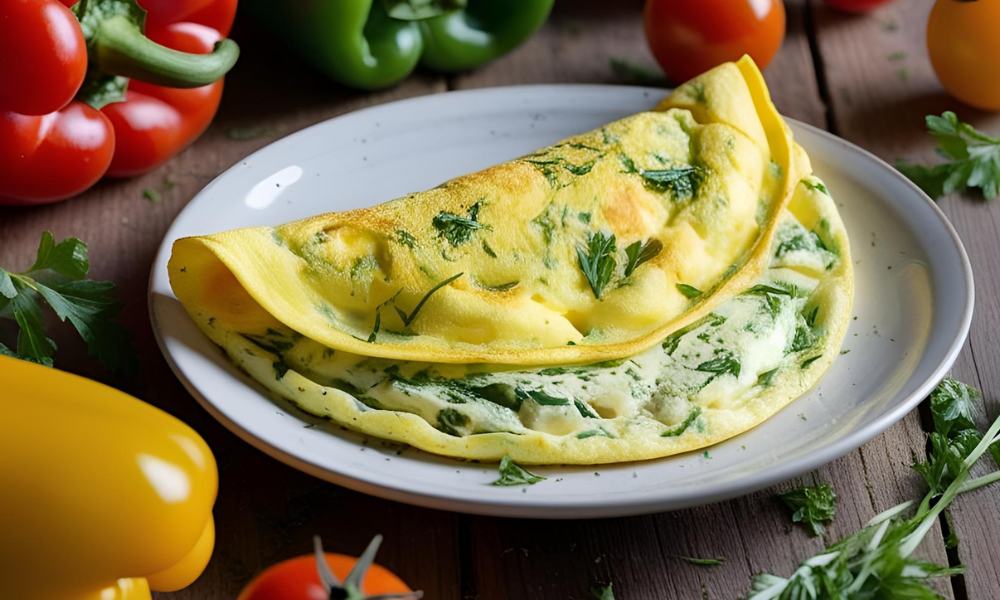 Omelete com Ervas Sem Sal: Pronta em Minutos