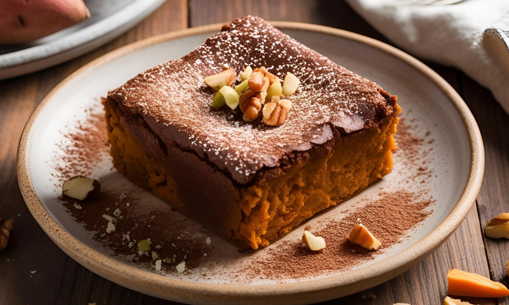 Brownie de Batata Doce Sem Açúcar