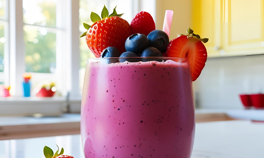 Smoothie de Frutas Vermelhas Sem Açúcar