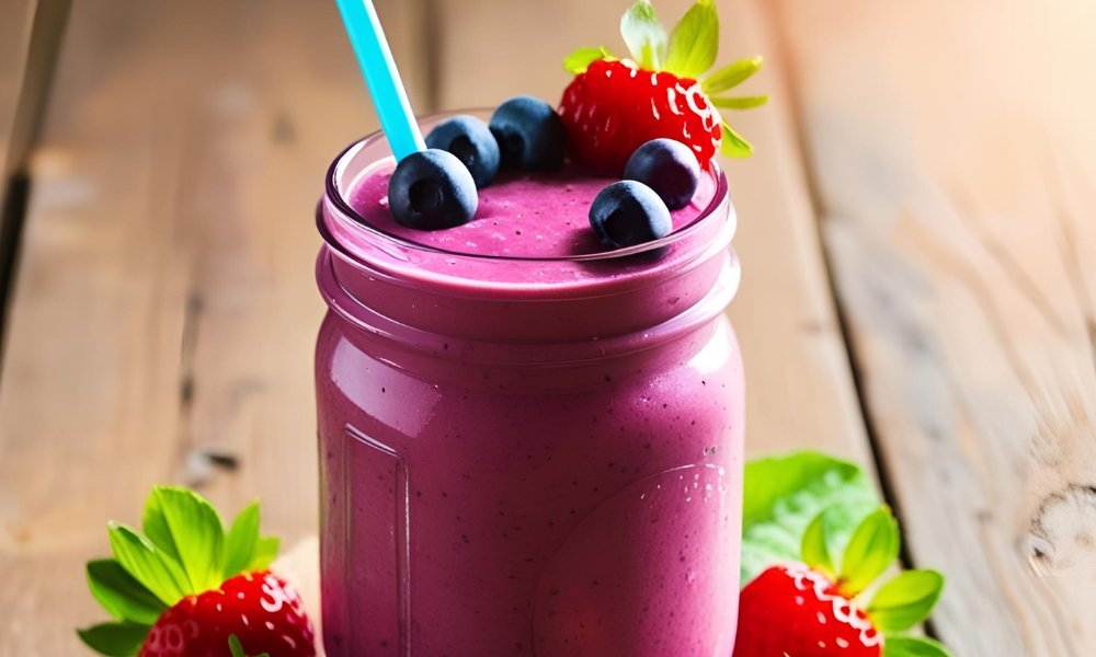 Smoothie de Frutas Vermelhas Sem Açúcar