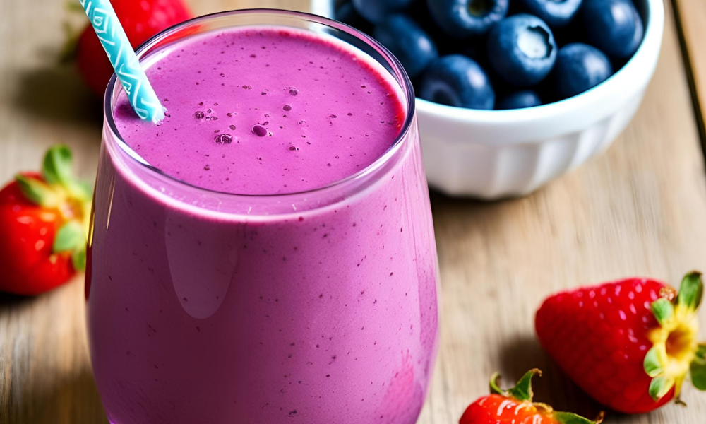 Smoothie de Frutas Vermelhas Sem Açúcar