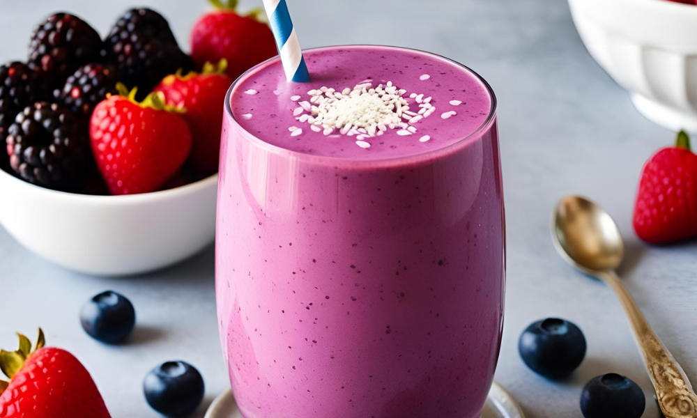 Smoothie de Frutas Vermelhas Sem Açúcar