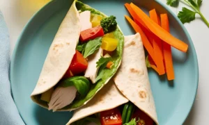 Wrap Integral com Vegetais e Peito de Peru: Leve e Prático