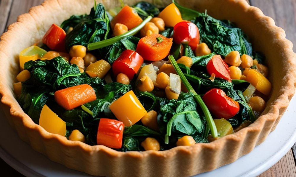 Torta de Legumes com Massa de Grão-de-Bico: Sem Glúten