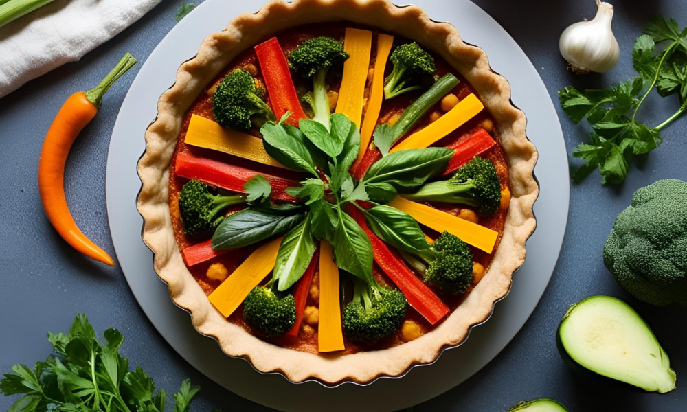 Torta de Legumes com Massa de Grão-de-Bico: Sem Glúten