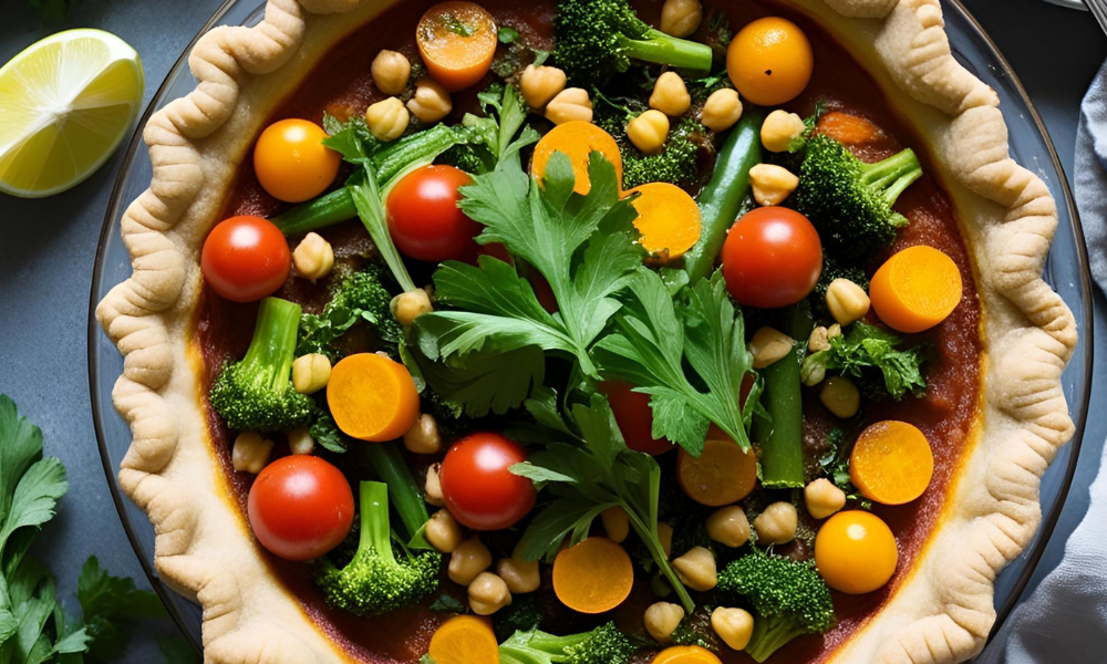 Torta de Legumes com Massa de Grão-de-Bico: Sem Glúten