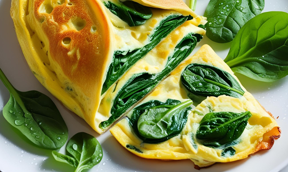 Omelete Assada com Espinafre: Receita Fit